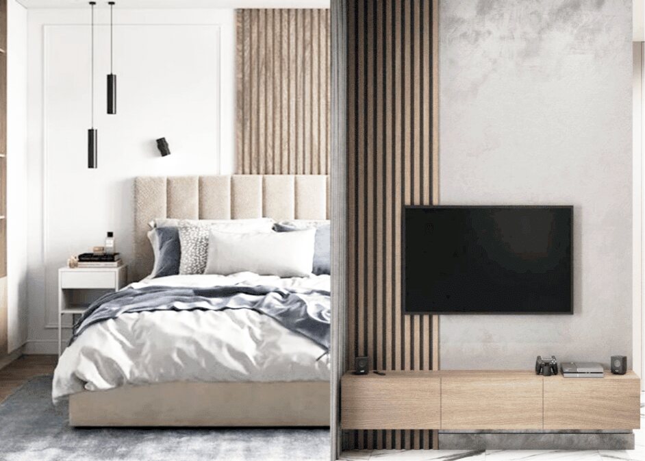 a-small-bedroom-interior-design-with-a-tv-and-a-bed